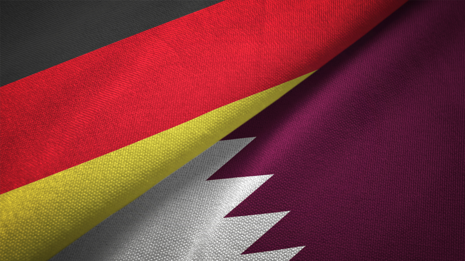 Drapeaux Allemagne et Qatar