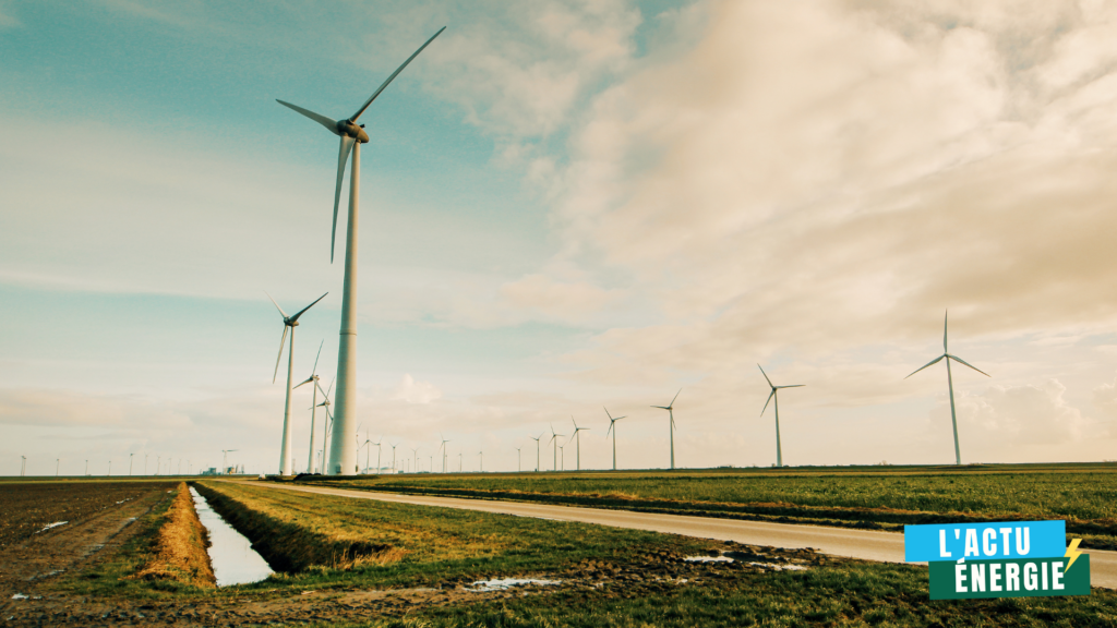 Une vaste plaine balayée par le vent, parsemée de dizaines d’éoliennes tournant à l’unisson pour produire une électricité propre et renouvelable. Ce paysage incarne la transition énergétique et le développement durable en action.