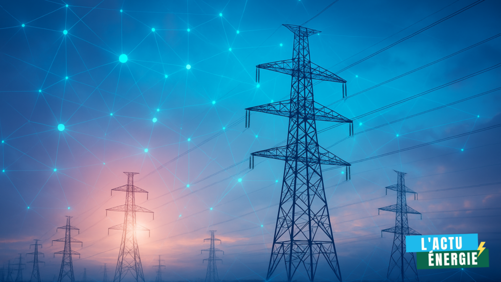 Réseau électrique intelligent illustrant l’effacement énergétique et la flexibilité de la demande en entreprise